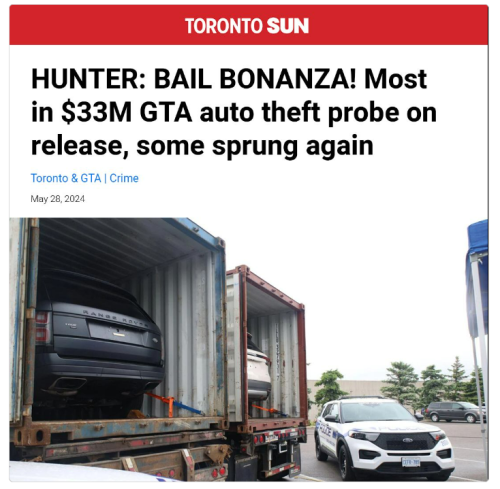 auto theft out on bail
