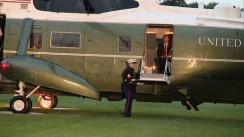 JFK Jr. On Marine One Helicopter 2