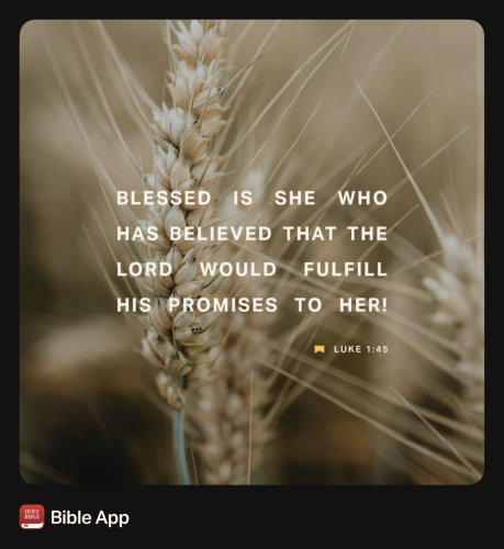 FAITH - Luke 1.45 NASB