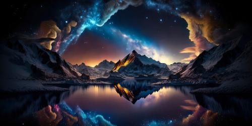 Milky way view in 3d