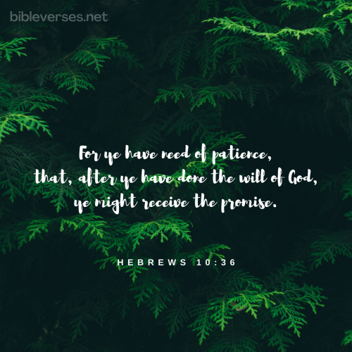 FAITH - Hebrews 10.36 KJV