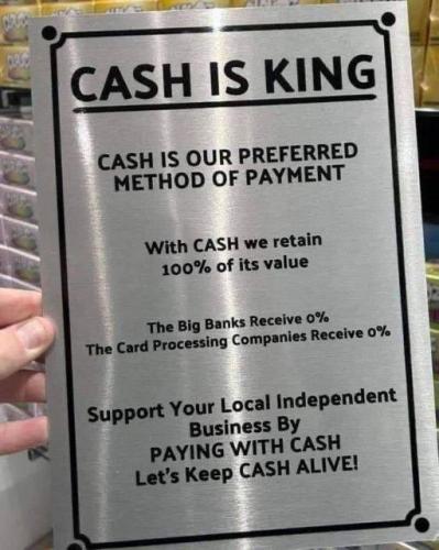 Why use cash
