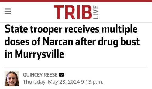 Cop needs administered Narcan multiple times
