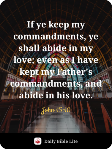 FAITH - John 15.10
