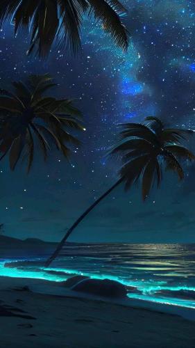 Tropical beach night