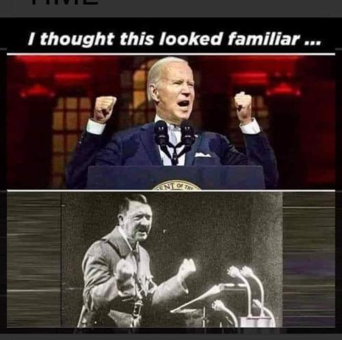 biden hitler fists