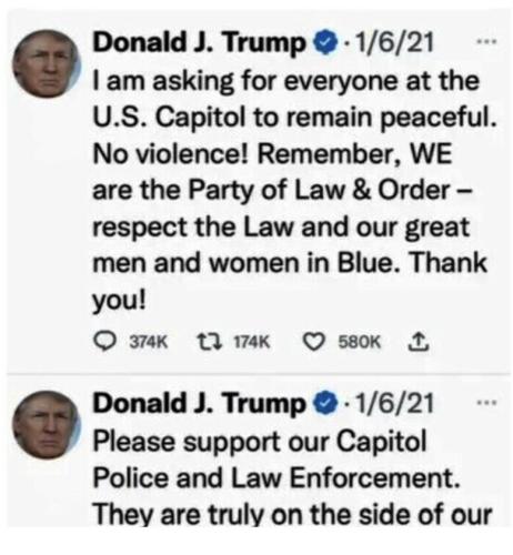 Trump Remain Peaceful