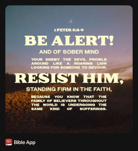 FAITH - 1 Peter 5.8-9 NASB
