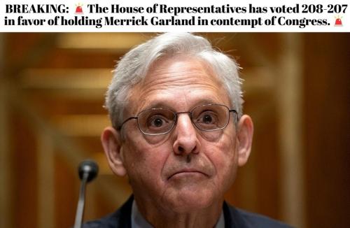 Merrick Garland found in contempt of congress.960px