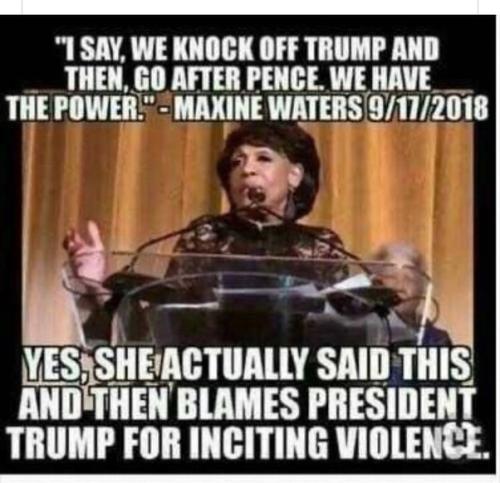 MAXINE WATERS KNOCK OFF TRUMP