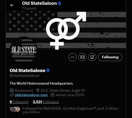 Old State Saloon twitter screenshot