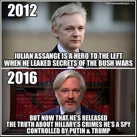 julian assange  bush hypocricy