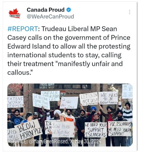 keep the protestors in PEI
