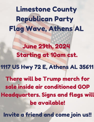 Limestone County Republican Party Flag Wave Athens AL 10_30 - 1_20240625_124539_0000