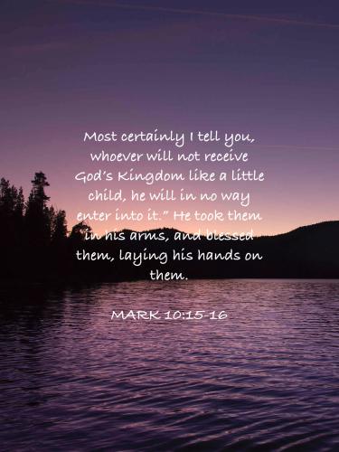 FAITH - Mark 10.15-16