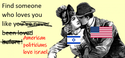 American politicians love israel