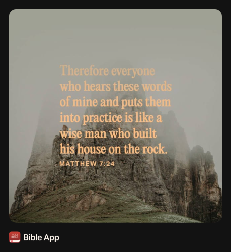 FAITH - Matthew 7.24 NASB