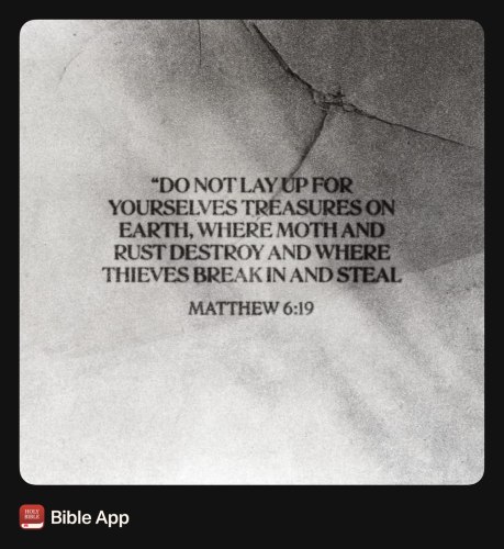 FAITH - Matthew 6.19 NASB