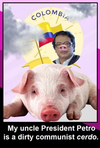 COLOMBIAN PRESIDENT PETRO CERDO