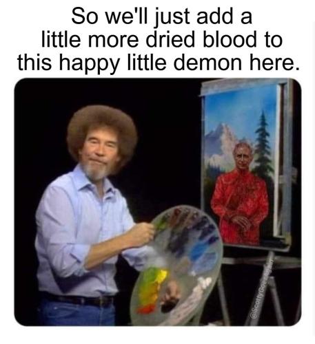 Bob Ross painting KIng Charles.960px