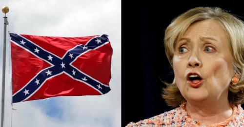 confederate-flag. hillary