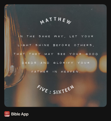 FAITH - Matthew 5.16 NASB