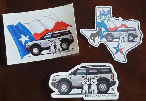 Stickers for trading with other Bronco enthusiasts