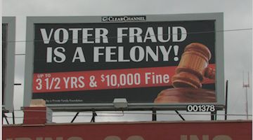 VOTER FRAUD BILLBOARDS