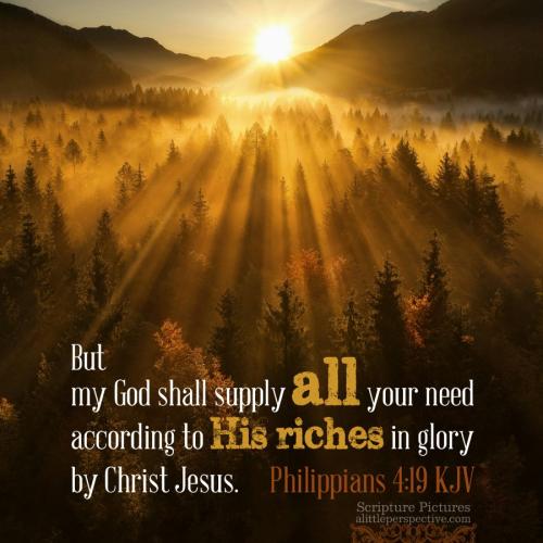 FAITH - Philipppians 4.19 KJV