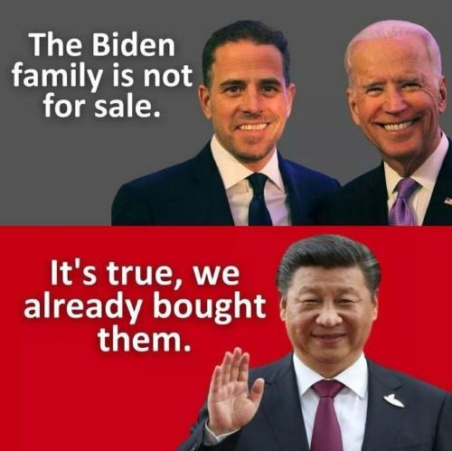 Biden family is not for sale