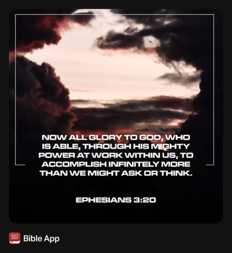 FAITH - Ephesians 3.20 NASB