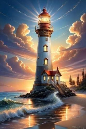 Lighthouse on beach