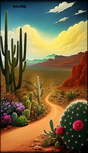 Colorful desert trail