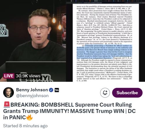 Benny show breaking bombshell