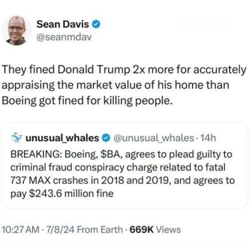 Trump vs boeing