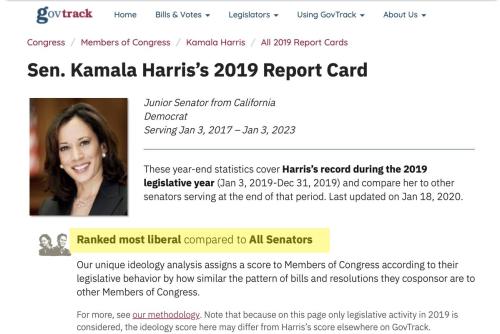 A liberal ranking for Kamala