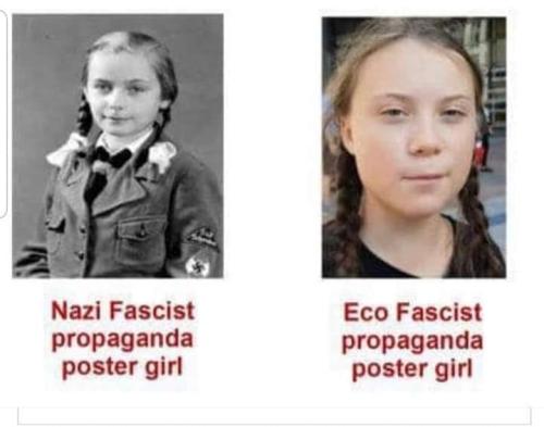 greta eco fascist nazi comparisonExploited Useful Idiot Teens ClimateHoax Eco Terror Propaganda exploiting children AGW