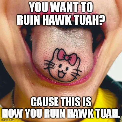 hawk tuah ruined kitty tat