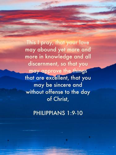FAITH - Philippians 1.9-10