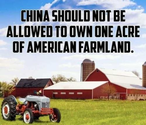 No USA china farmland