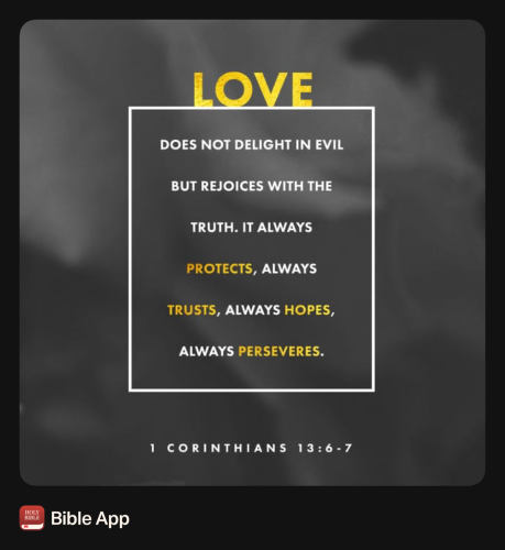 FAITH - 1 Corinthians 13.6-7