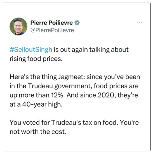 food prices and the NDP
