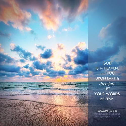 FAITH - Ecclesiates 5.28 KJV