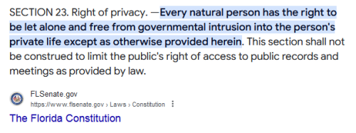 florida privacy article 23