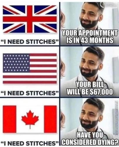 three countried medical bills