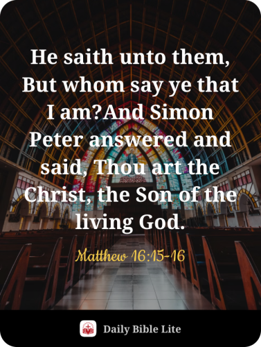 FAITH - Matthew 16.15-16