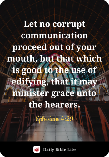 FAITH - Ephesians 4.29