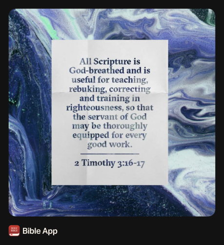 FAITH - 2 Timothy 3.16-17 NASB