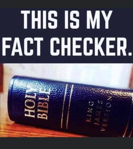 This is my fact checker Bible