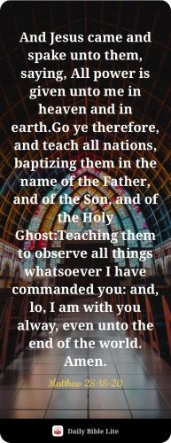 FAITH - Matthew 28.18-20 Image-1